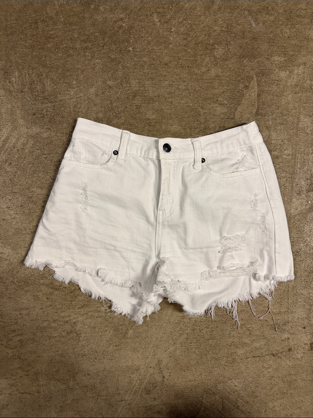 Aerie White Distressed Women’s Denim Shorts